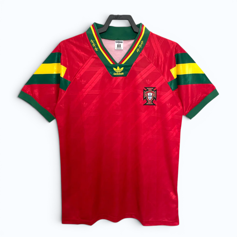 Portugal 1990 Retro Home Jersey – Classic Red (Adidas Vintage)