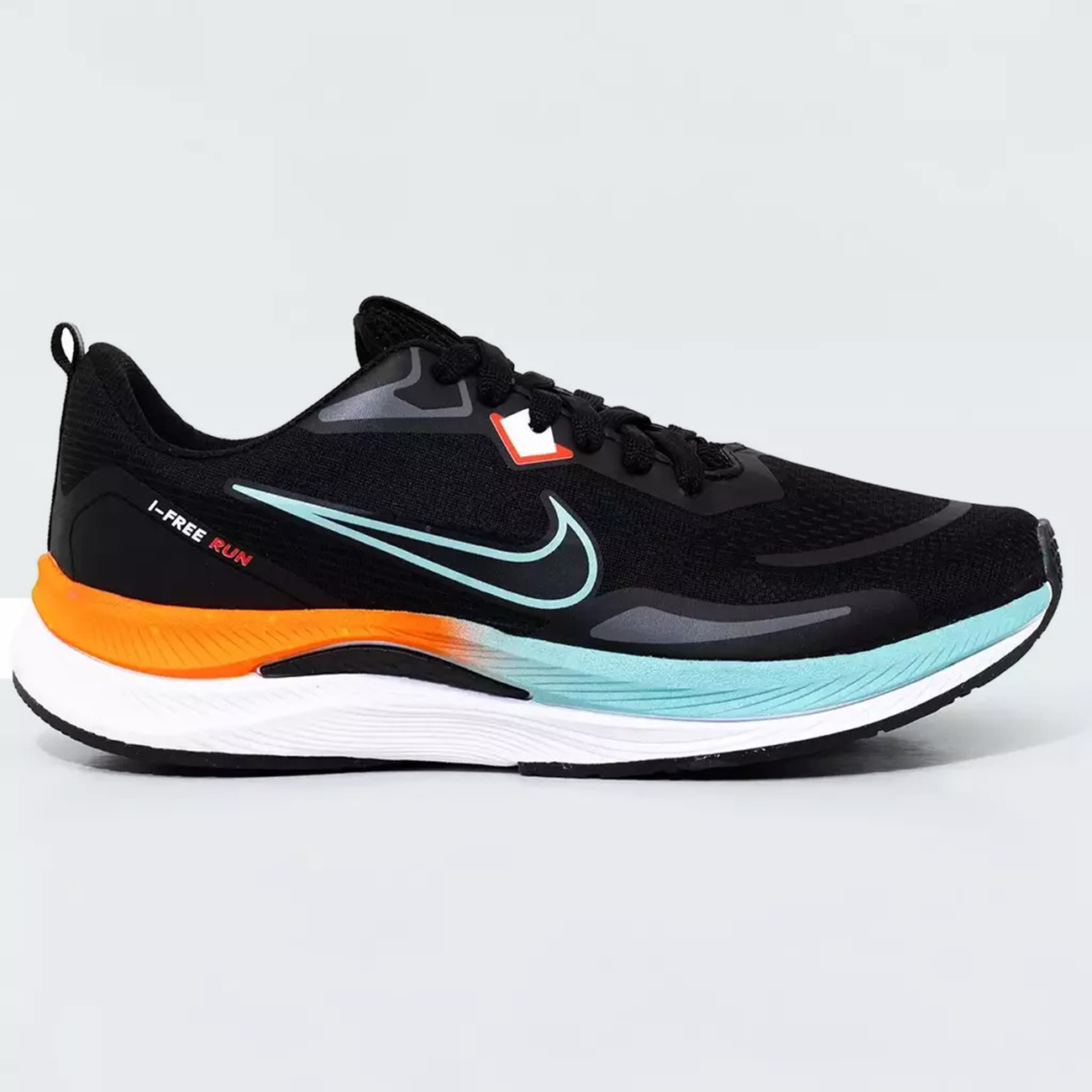 Nike Air Zoom Free Run Shoes – Core Black / Blue / Orange