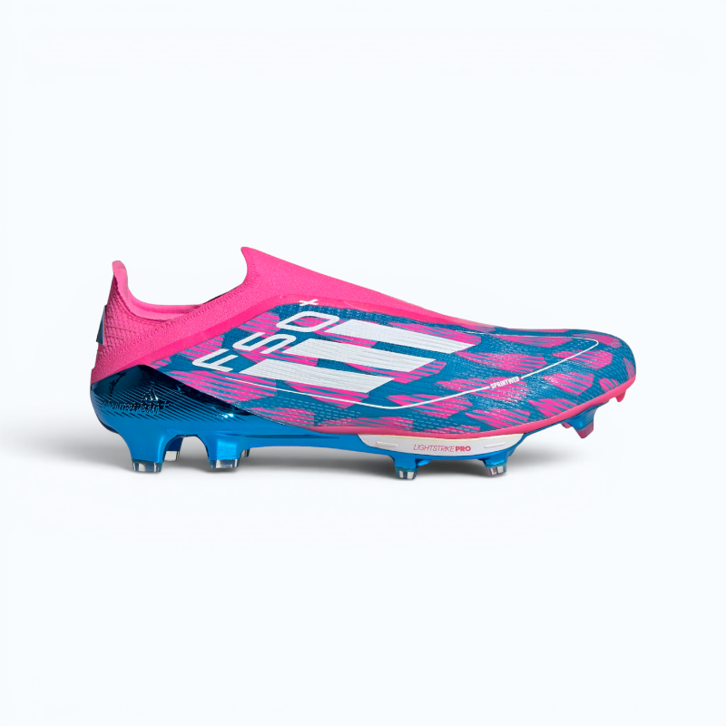 Adidas X Crazyfast+ FG (Blue/Pink – Laceless Graphic Edition)