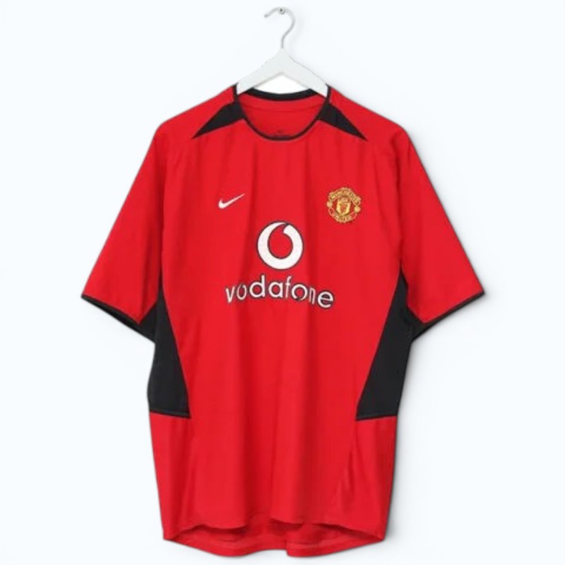 Manchester United 2004 Retro Home Jersey – Classic Red (Vodafone Edition)